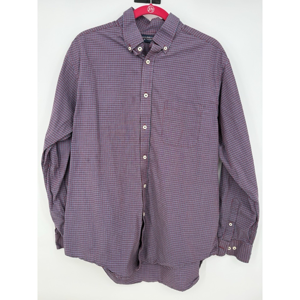 Round Tree & Yorke Men's Long Sleeve Button Up Large